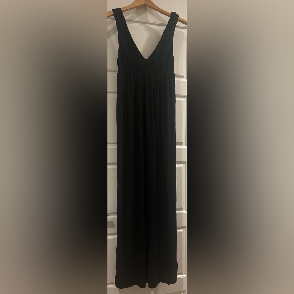 J. Crew Cotton Ruched V-Neck Maxi Dress